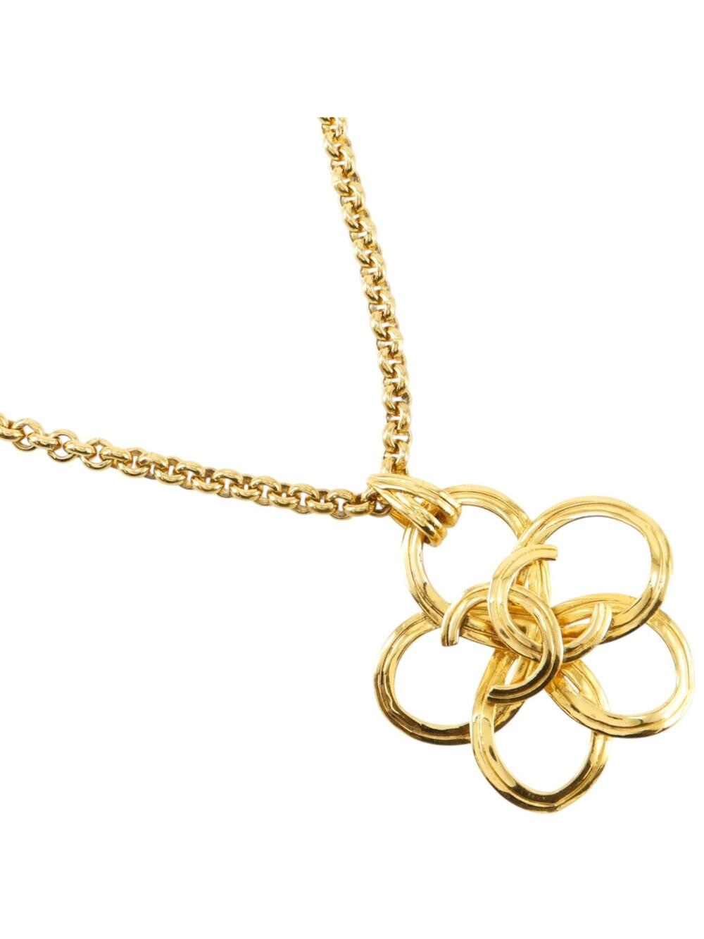 Chanel Cc Logo Turnlock Flower Pendant #371545C15B